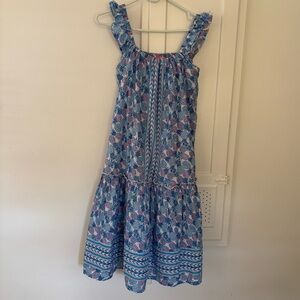 Simply Southern NWT Pineapple Print Ruffle Sleeves Tiered Dress Size S